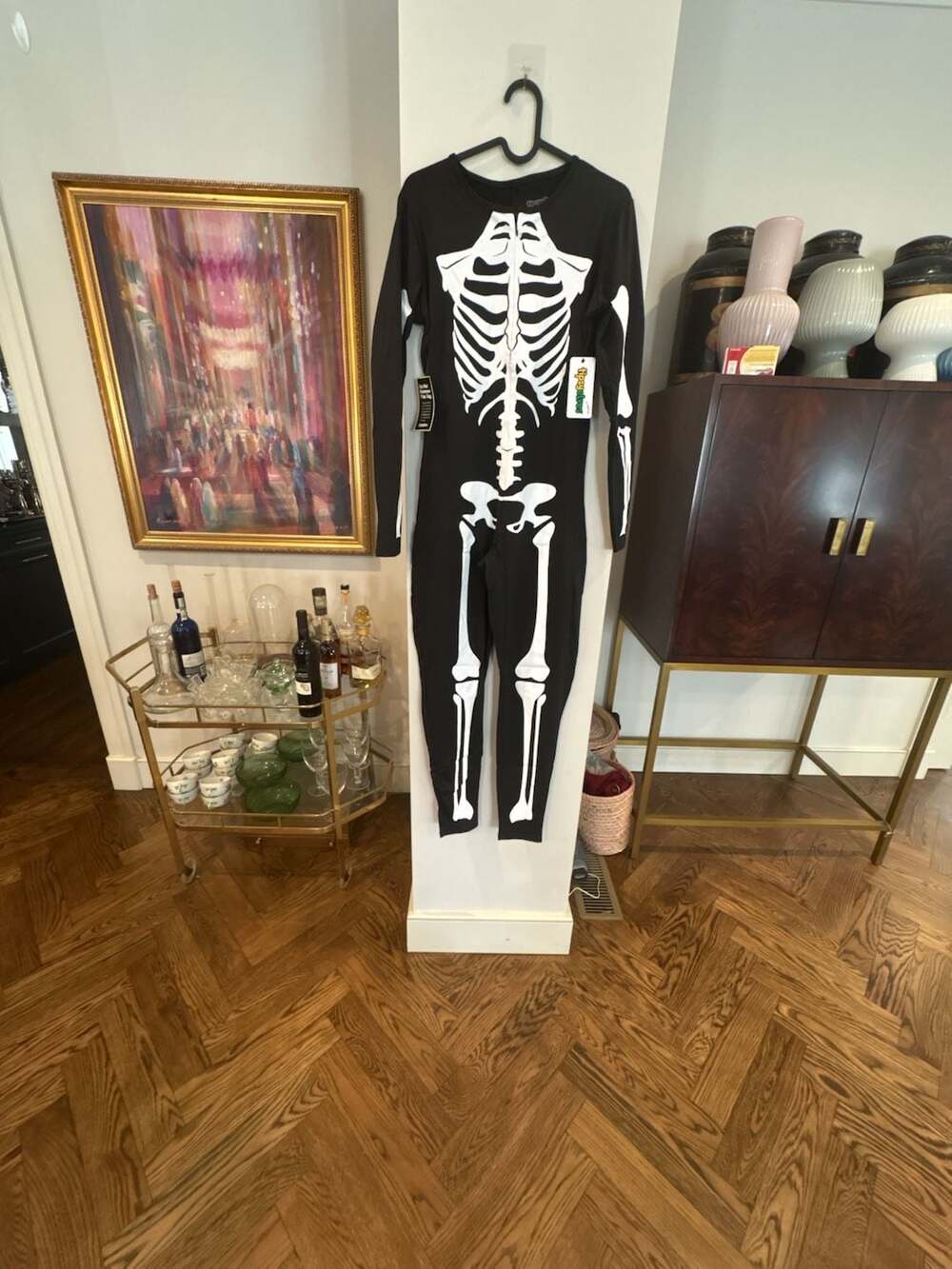 Black white Tipsy Elves Skeleton Bodysuit Black Size XL new with tags - Picture 2 of 8
